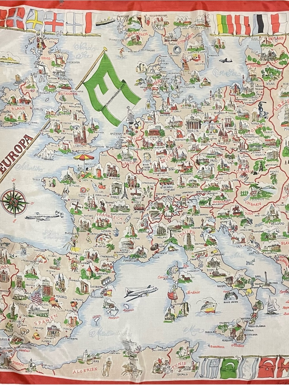 Rare Vintage 50s Europe Europa Souvenir Scsrf 29 In Fair Condition
